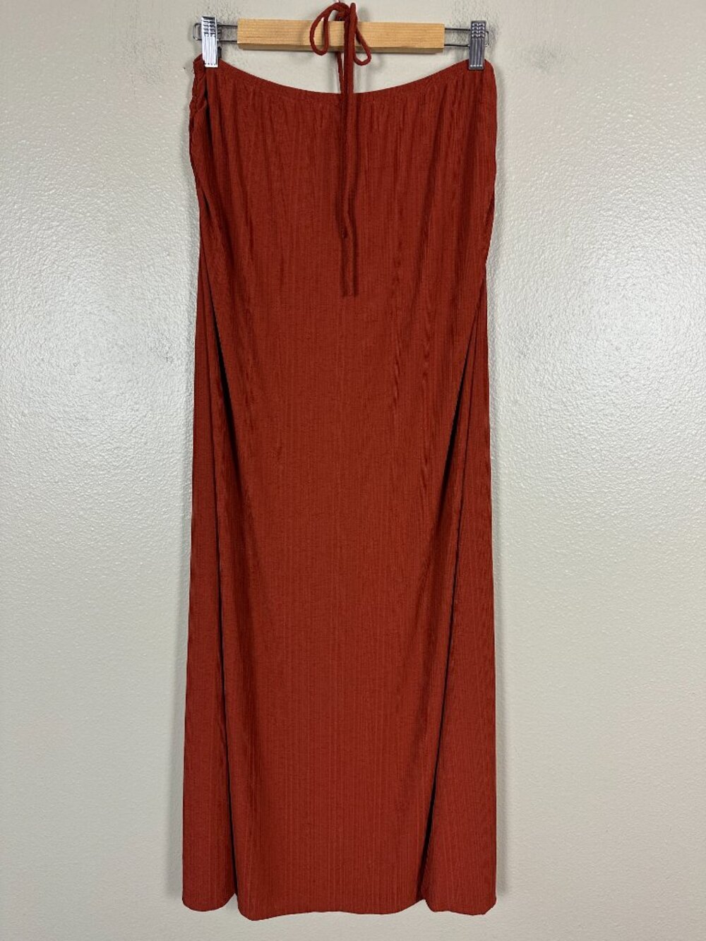 Free People Beach Addison Halter Dress Midi Womens Large Sparkling Cider Flowy - Picture 4 of 5